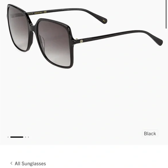 Gucci Black Sunglasses Sleek Design Cat-eye frame sunglasses in black | GUCCI® US main image 3